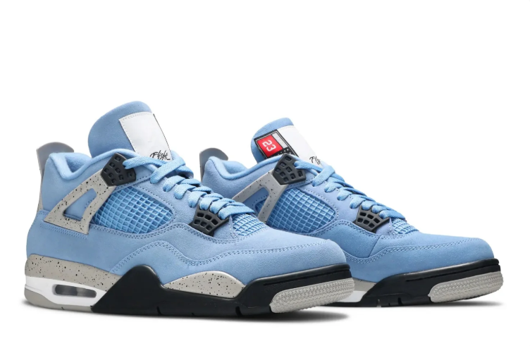 Air Jordan Sneakers - Light Blue with Speckled Grey Accents