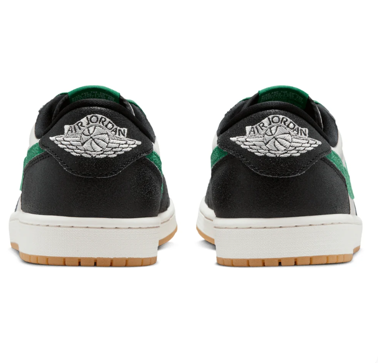 Air Jordan Low-Top Sneakers - Black, White & Green