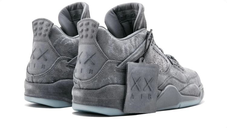 Air Jordan Sneakers - Textured Grey with Icy Blue Outsole