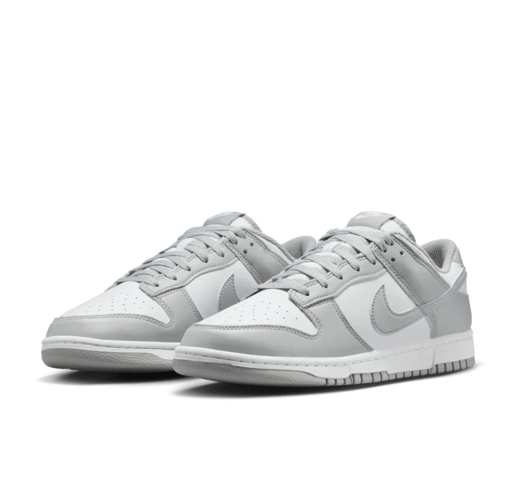 Nike Dunk Low Sneakers - White & Light Grey