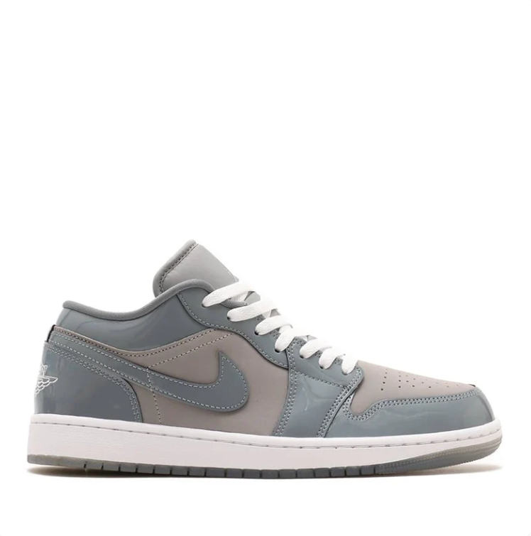 Air Jordan Low-Top Sneakers - Grey & Taupe with White Laces