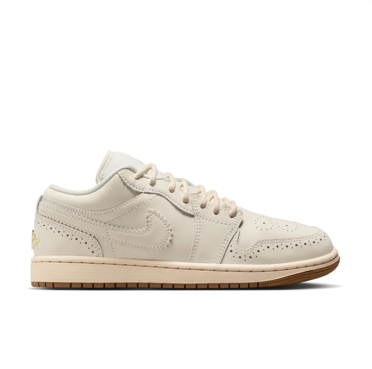 Air Jordan Low-Top Sneakers - Cream & Gold-Tone Details