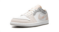 Air Jordan Low-Top Sneakers - White, Cream & Grey with Orange Accents