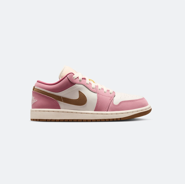 Air Jordan Low-Top Sneakers - Pink, Cream & Brown