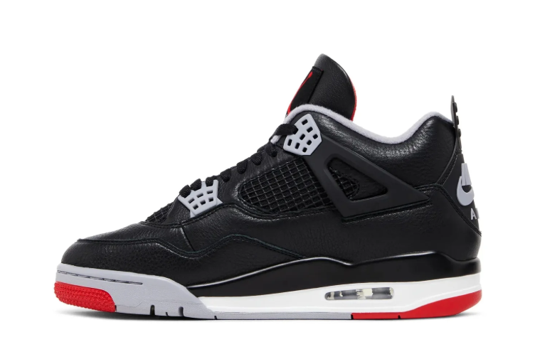 Air Jordan Sneakers - Black with Grey & Red Accents