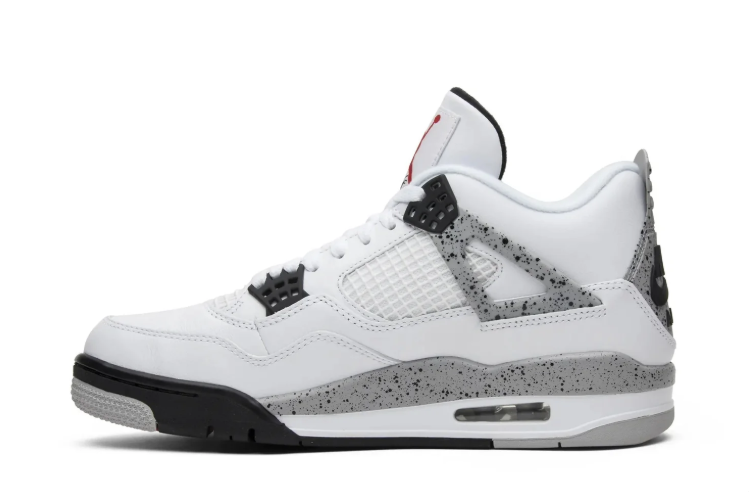 Air Jordan Sneakers - White with Speckled Grey & Black Accents
