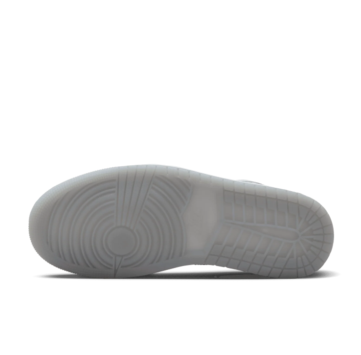 Air Jordan Mid-Top Sneakers - White & Metallic Silver