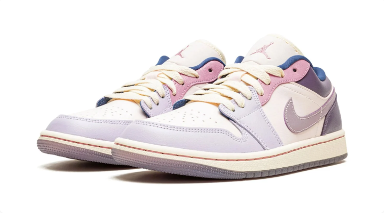 Air Jordan Low-Top Sneakers - Lavender, Pink & Cream
