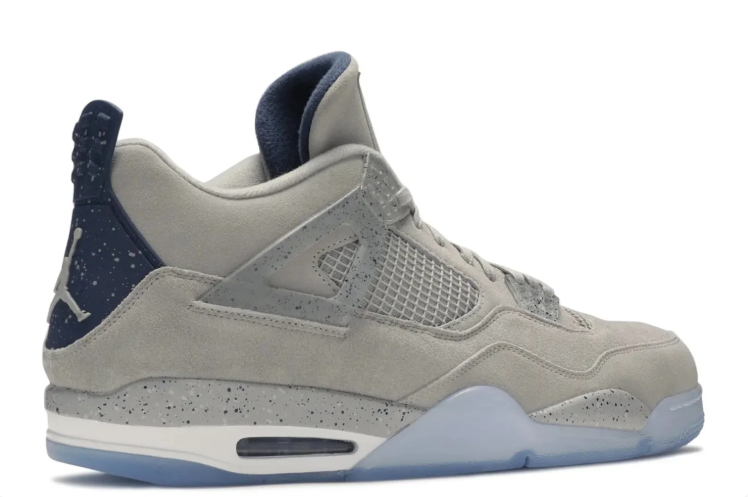 Air Jordan Sneakers - Light Grey with Icy Blue Outsole