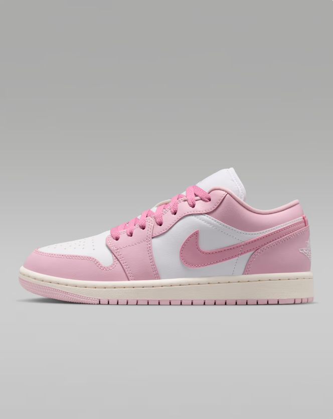 Air Jordan Low-Top Sneakers - Pink & White