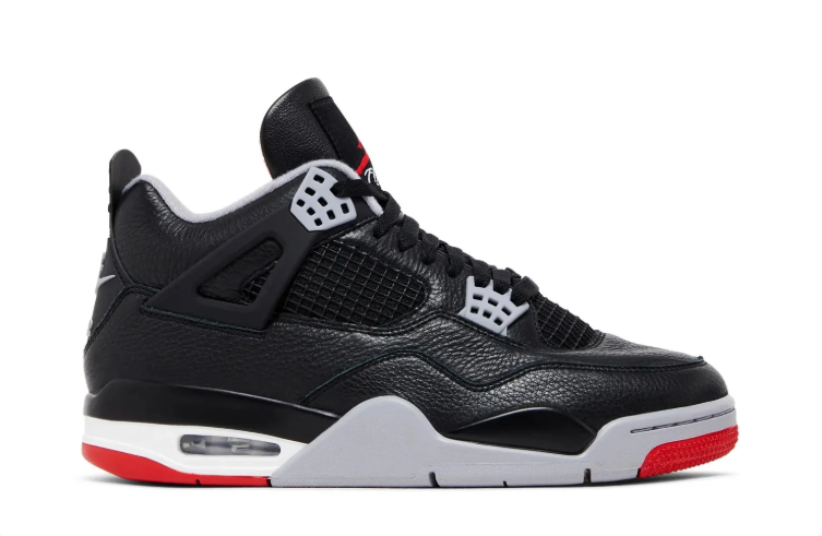 Air Jordan Sneakers - Black with Grey & Red Accents