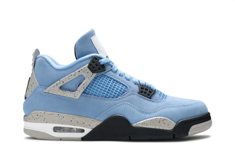 Air Jordan Sneakers - Light Blue with Speckled Grey Accents