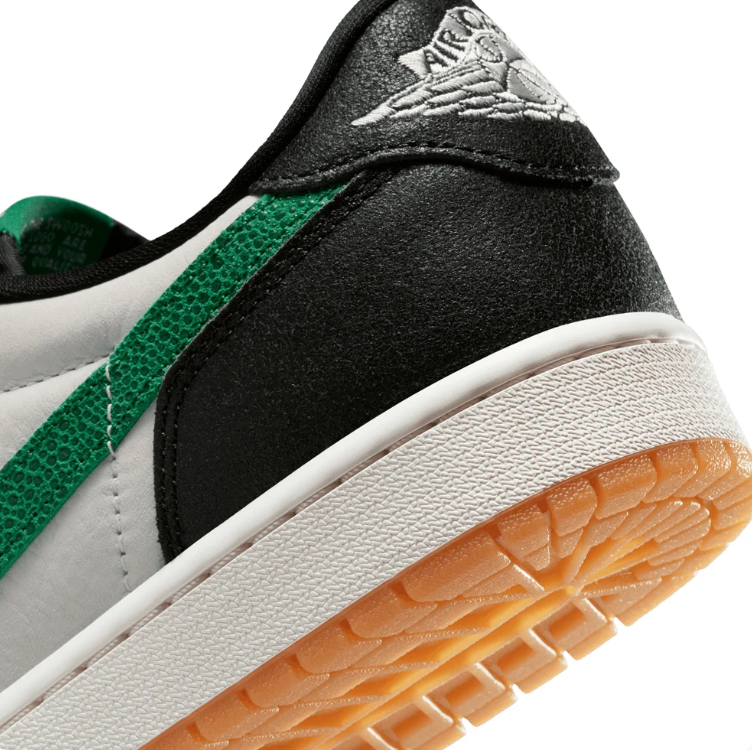 Air Jordan Low-Top Sneakers - Black, White & Green