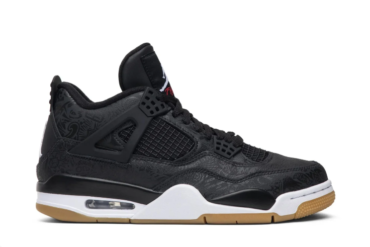 Air Jordan Sneakers - Black Patterned Upper & Gum Outsole