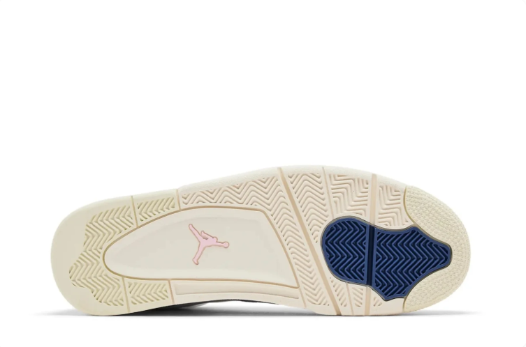 Air Jordan Low-Top Sneakers - White & Slate Blue with Cream Sole