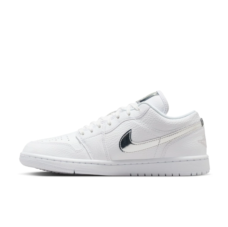 Air Jordan Low-Top Sneakers - White & Metallic Silver