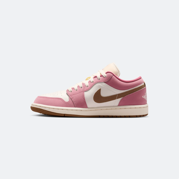 Air Jordan Low-Top Sneakers - Pink, Cream & Brown