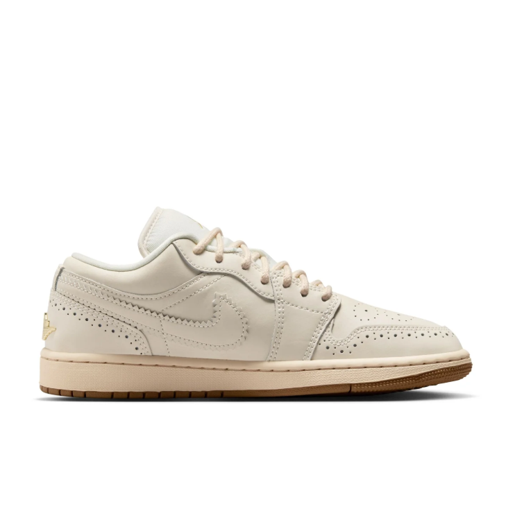 Air Jordan Low-Top Sneakers - Cream & Gold-Tone Details
