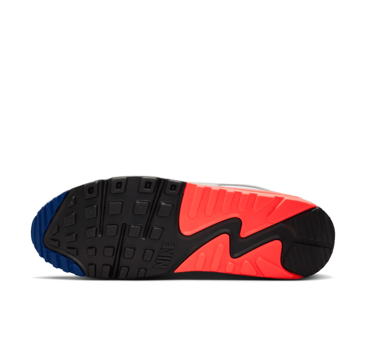 Nike Air Max Sneakers - White & Grey with Blue and Coral Accents