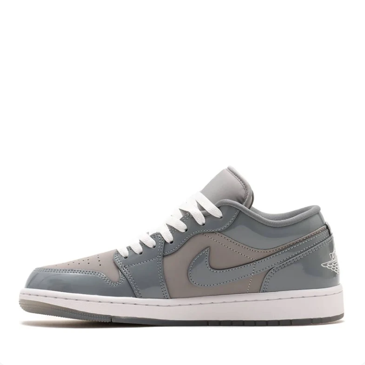 Air Jordan Low-Top Sneakers - Grey & Taupe with White Laces