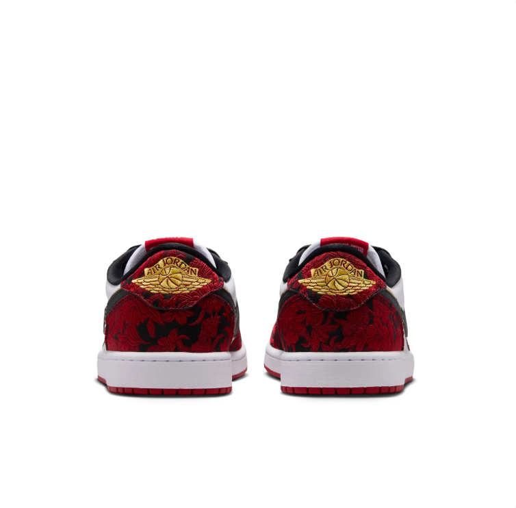 Air Jordan Low-Top Sneakers - Red Floral, White & Black