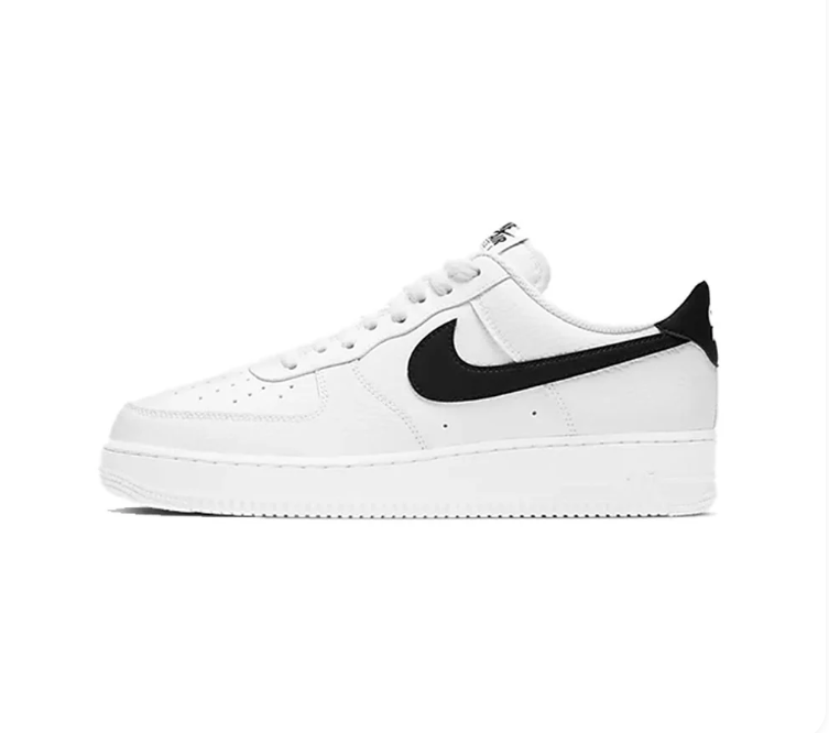 Nike Air Force 1 Low Sneakers - White with Black Swoosh