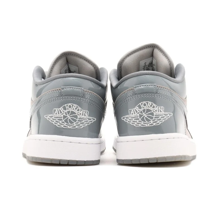 Air Jordan Low-Top Sneakers - Grey & Taupe with White Laces
