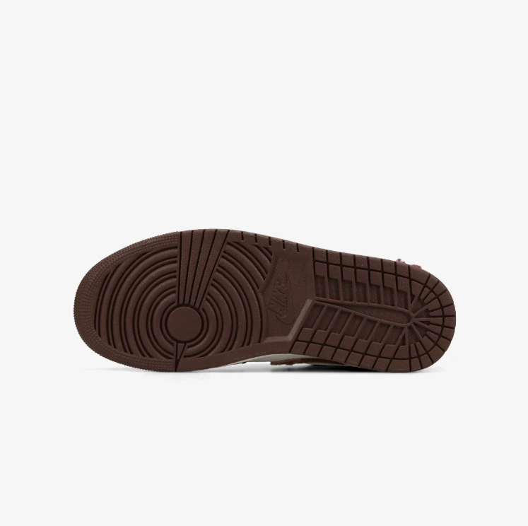 Air Jordan Low-Top Sneakers - Brown & Cream with Red Laces
