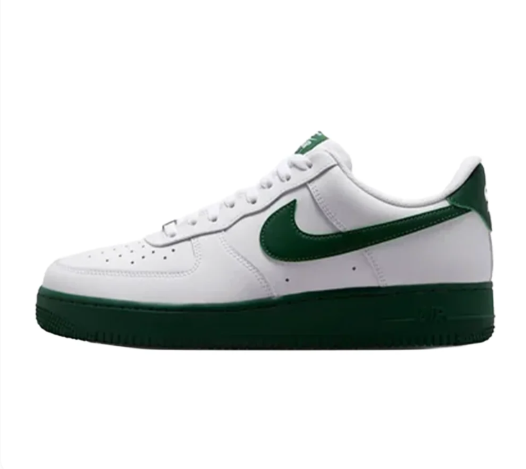 Nike Air Force 1 Low Sneakers - White & Dark Green
