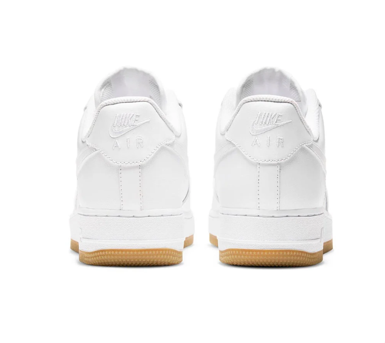 Nike Air Force 1 Low Sneakers - White with Gum Outsole