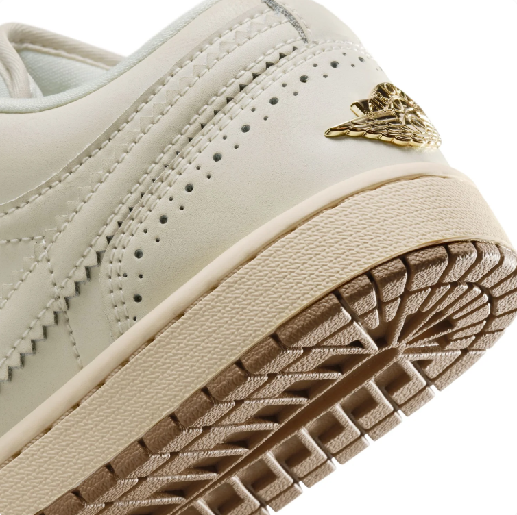 Air Jordan Low-Top Sneakers - Cream & Gold-Tone Details