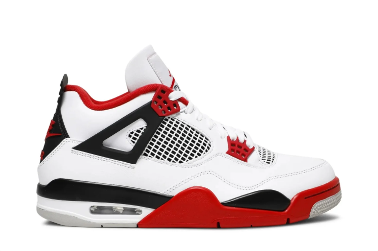 Air Jordan Sneakers - White with Red & Black Accents