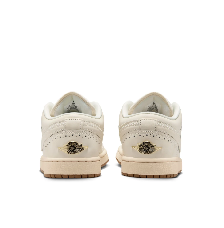 Air Jordan Low-Top Sneakers - Cream & Gold-Tone Details