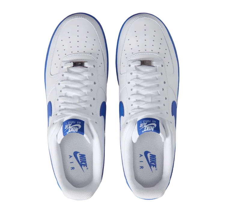 Nike Air Force 1 Low Sneakers - White & Royal Blue
