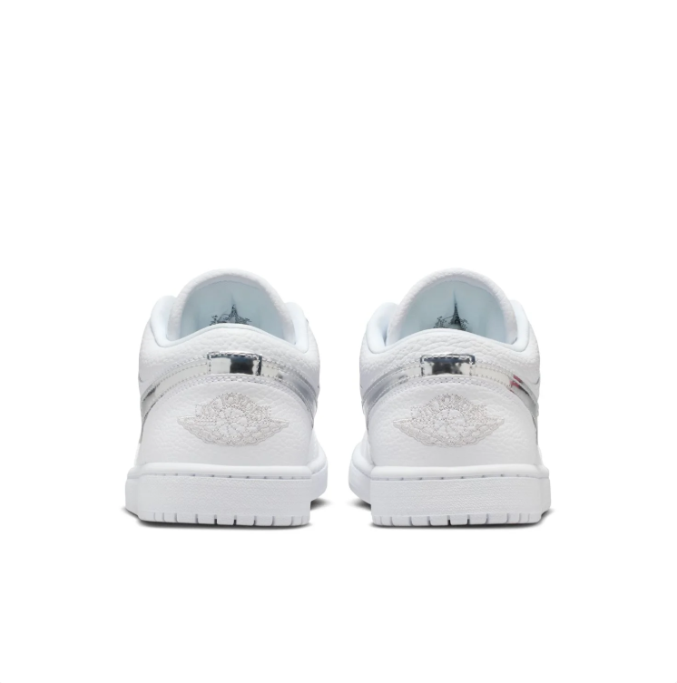 Air Jordan Low-Top Sneakers - White & Metallic Silver