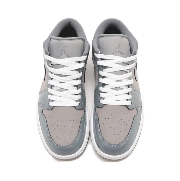 Air Jordan Low-Top Sneakers - Grey & Taupe with White Laces