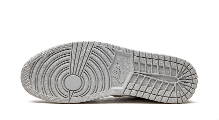 Air Jordan Low-Top Sneakers - White, Cream & Grey with Orange Accents